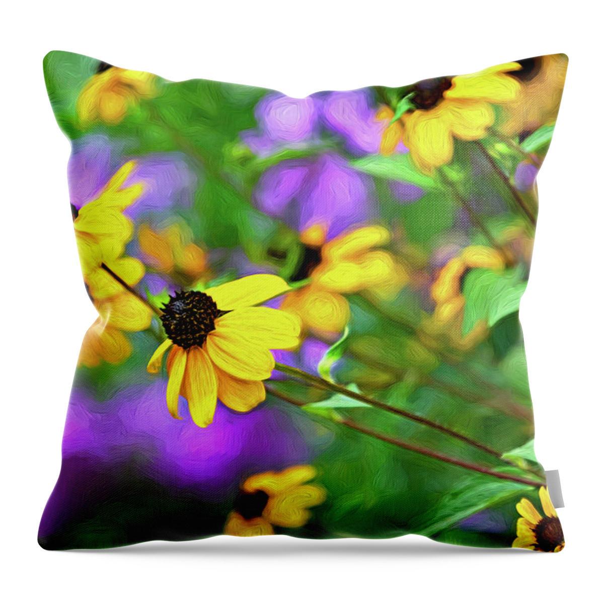 Susie Q Throw Pillow featuring the photograph A Day In August 2 - Impasto by Steve Harrington