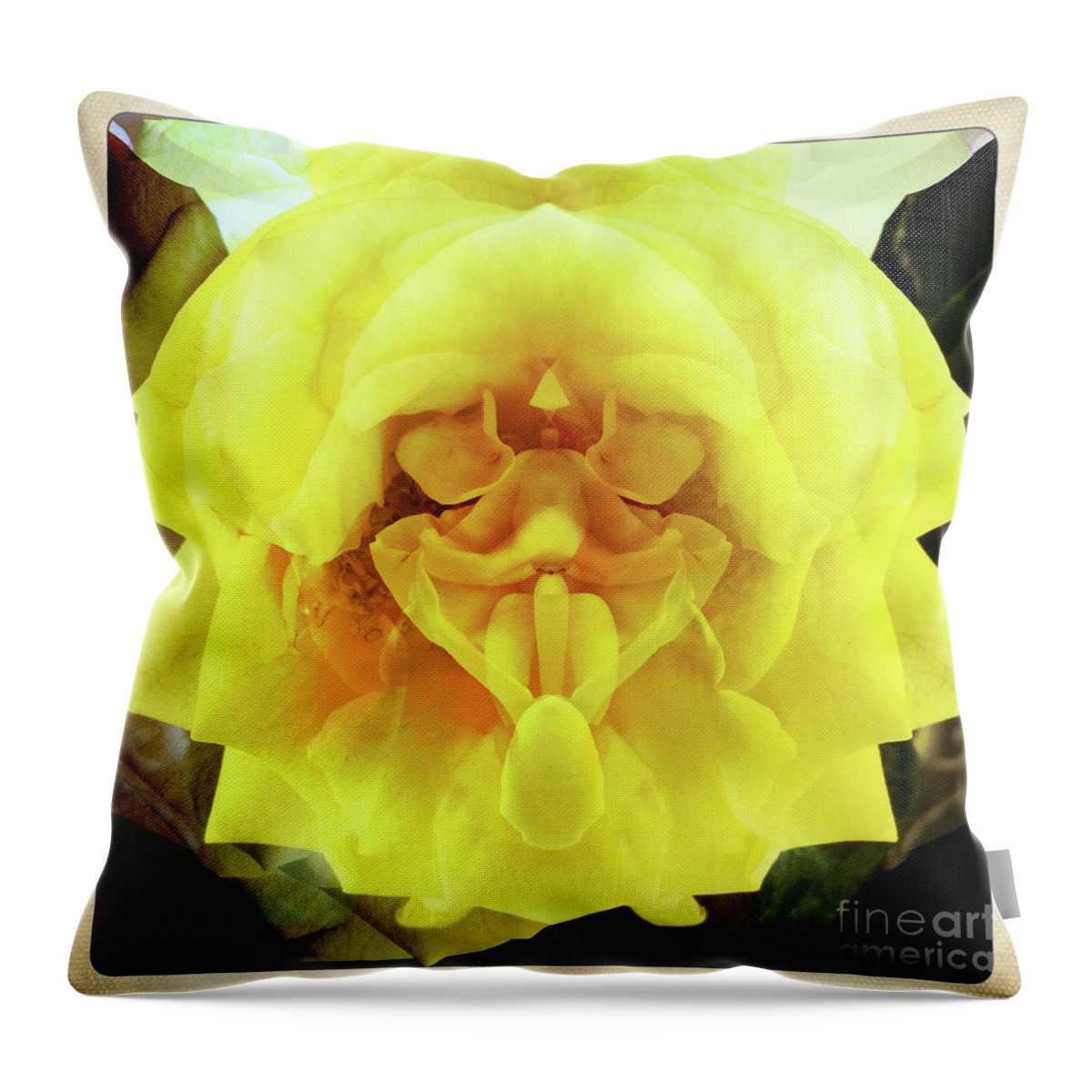 Flower Throw Pillow featuring the photograph A Face in the Flower by Xine Segalas