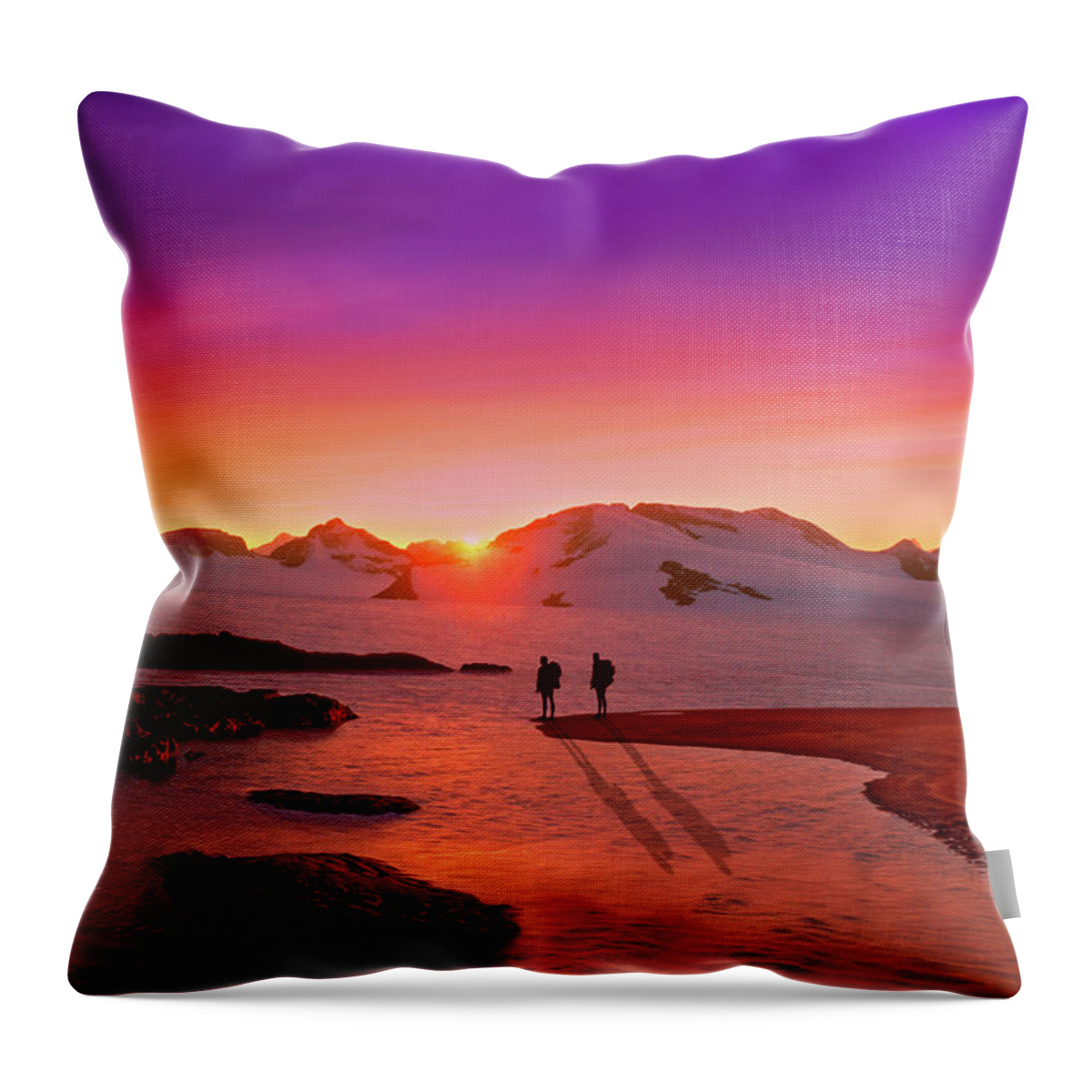 The Walkers Throw Pillow featuring the photograph A Far-Off Place by The Walkers