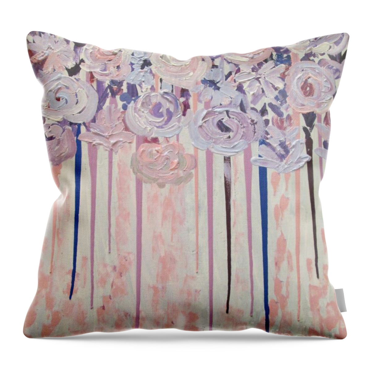 Flowers Throw Pillow featuring the painting A Floral Point by Jennylynd James
