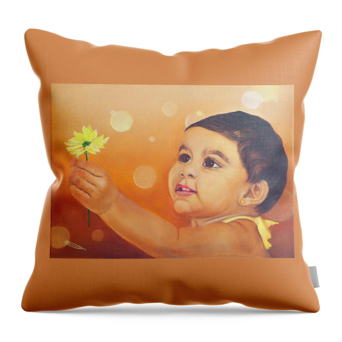 Prophetic Art Throw Pillow featuring the painting A Fragrant Offering by Jeanette Sthamann