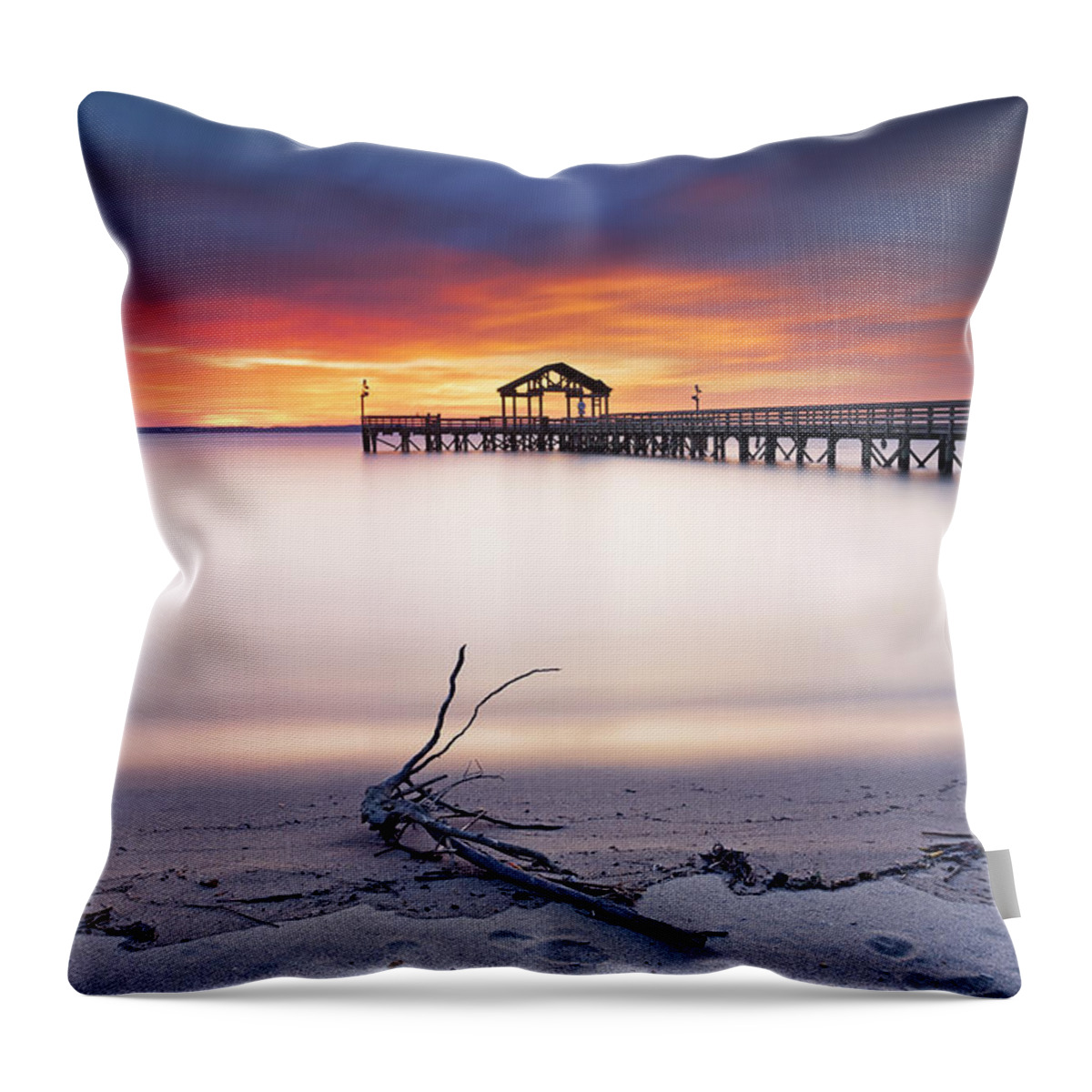 Colorful Throw Pillow featuring the photograph A good morning by Edward Kreis