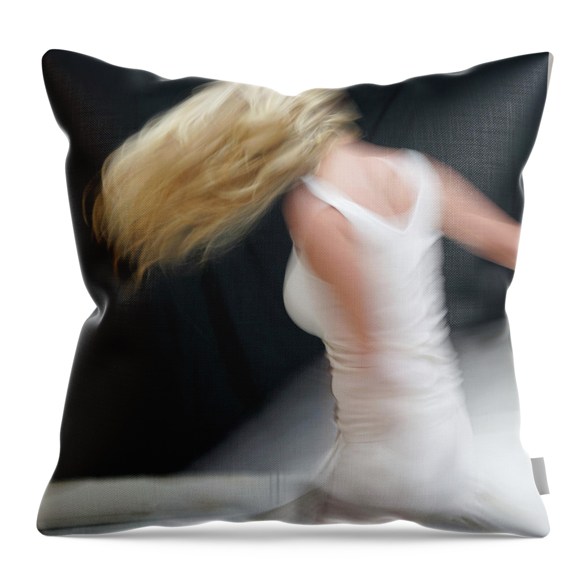 Dance Throw Pillow featuring the photograph A Dance in White #1209 by Raymond Magnani