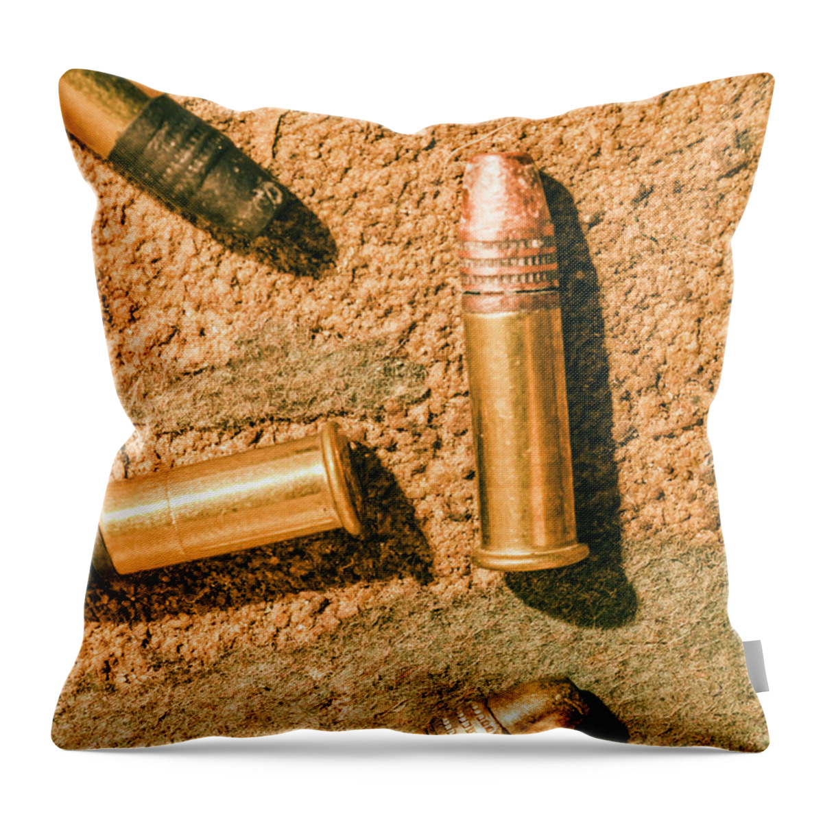 Gun Throw Pillow featuring the photograph A higher calibre by Jorgo Photography