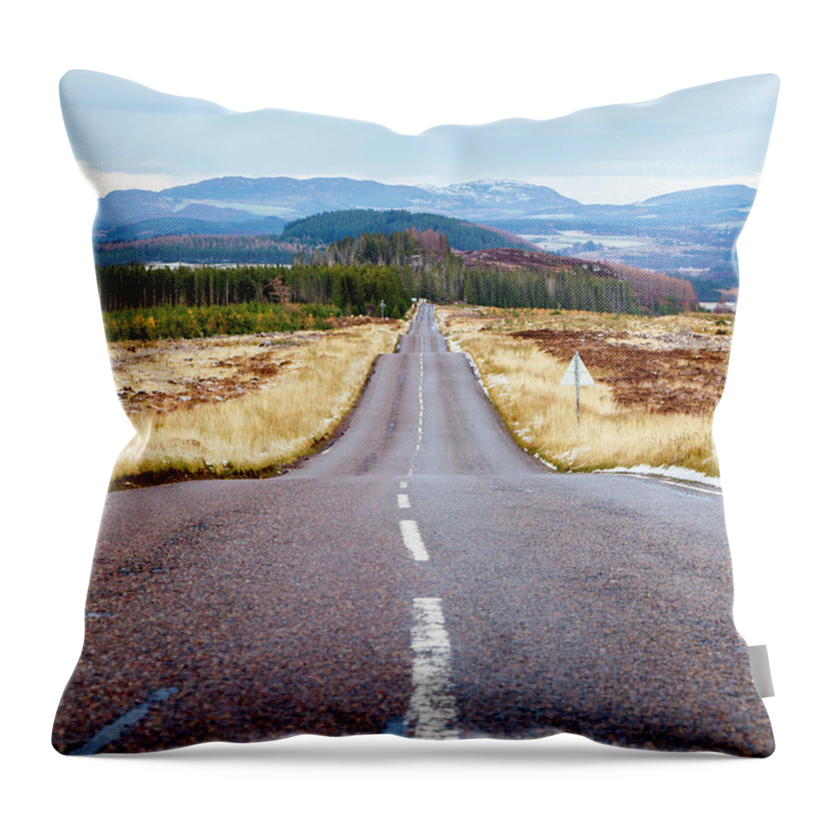 Bumpy Throw Pillow featuring the photograph A Highland Road by Rick Deacon