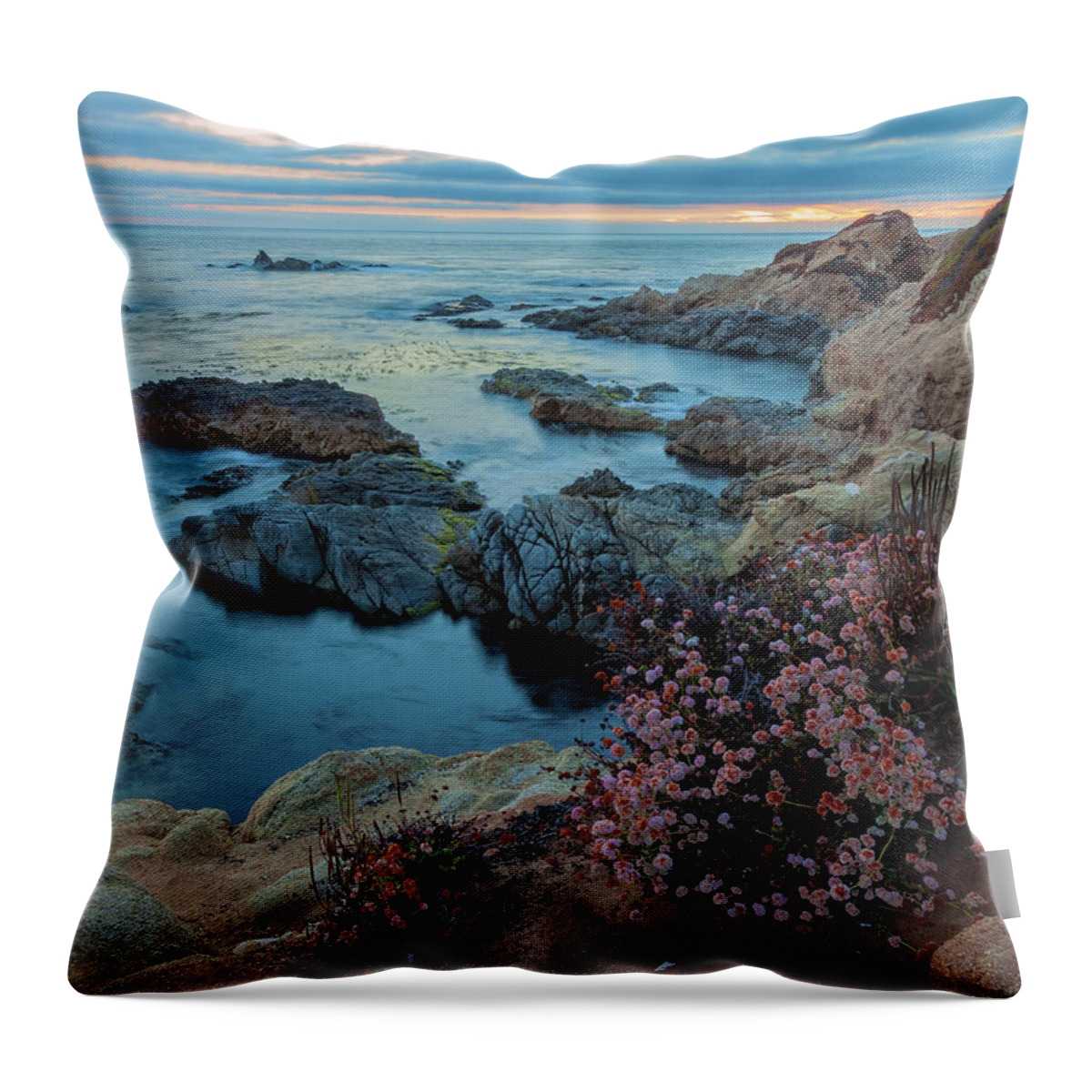 Wildflowers Throw Pillow featuring the photograph A Late Summer Evening by Jonathan Nguyen
