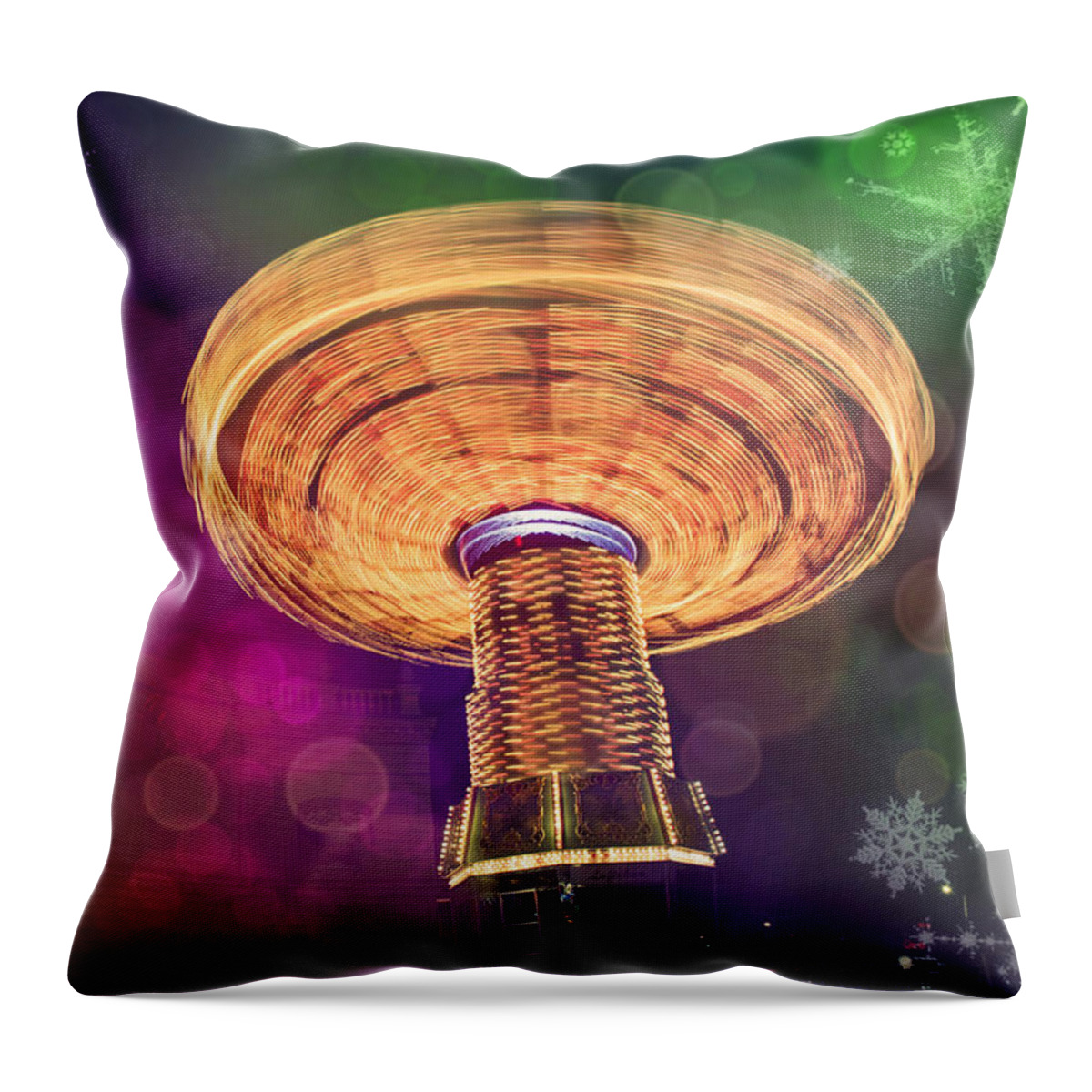Prater Throw Pillow featuring the photograph A Light Spin by Carol Japp