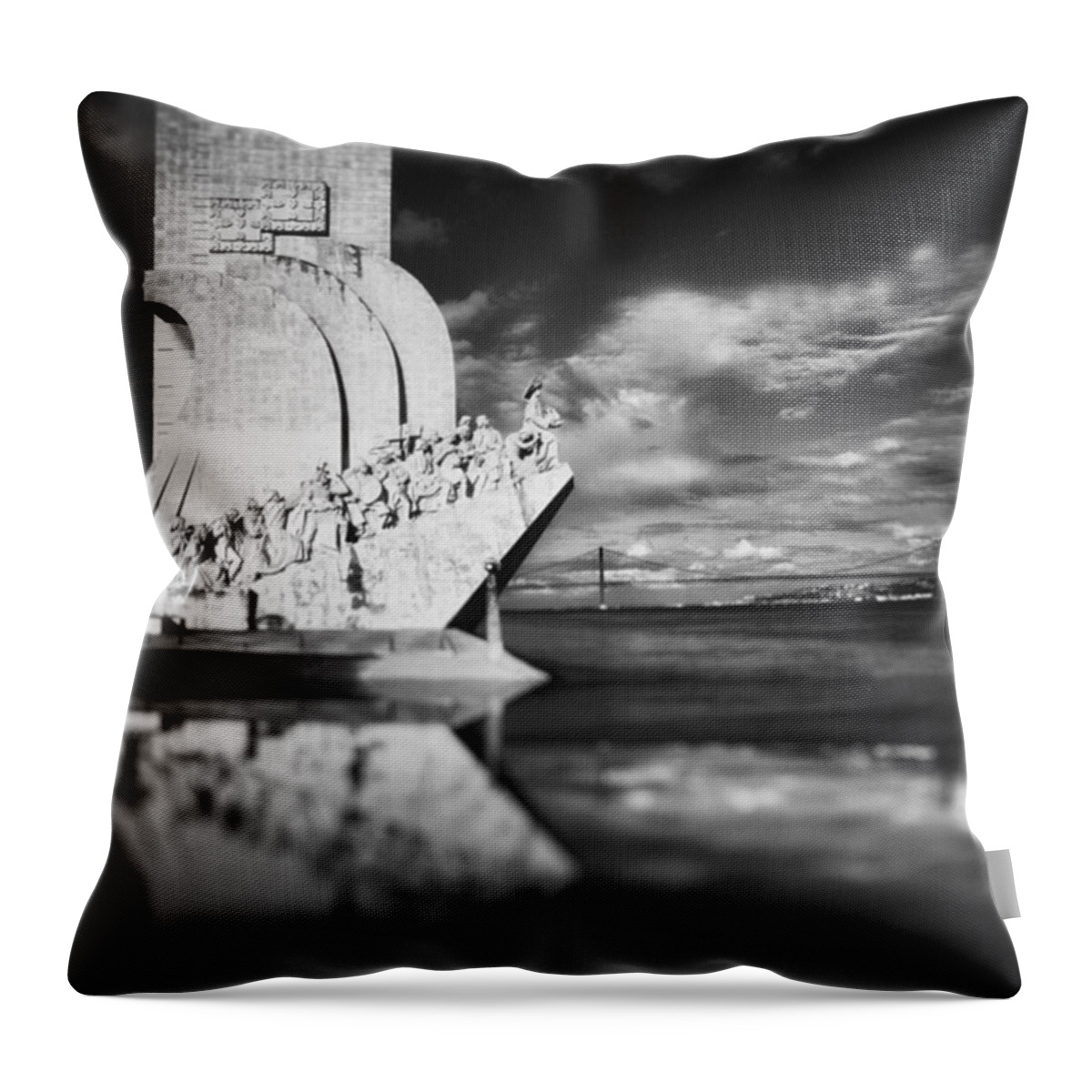 Bnw_society Throw Pillow featuring the photograph A Little Bit Of Portugal by Jorge Ferreira
