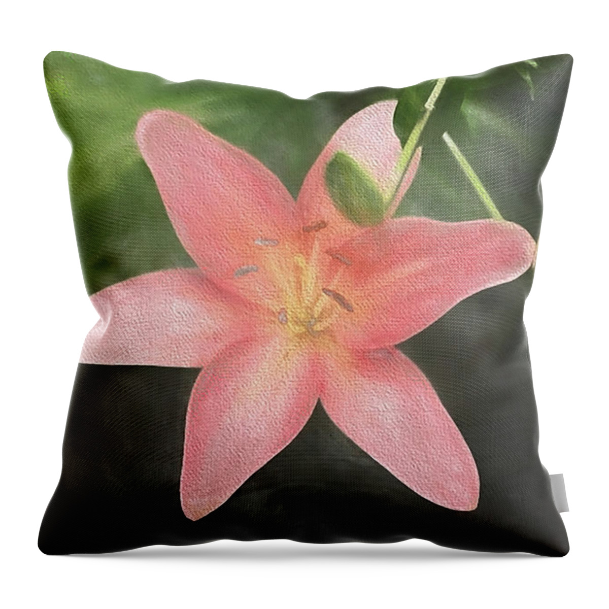 Flowers Throw Pillow featuring the photograph A Lone Lily by Renette Coachman