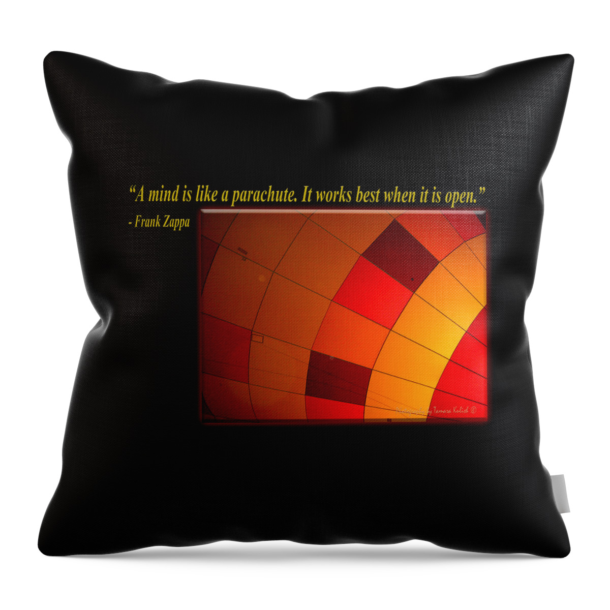 Inspirations Throw Pillow featuring the photograph A Mind is Like a Parachute by Tamara Kulish