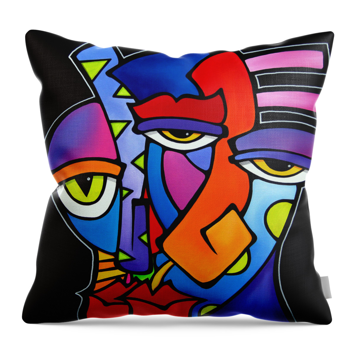 Pop Art Throw Pillow featuring the painting A Moment - Original Abstract Art by Tom Fedro