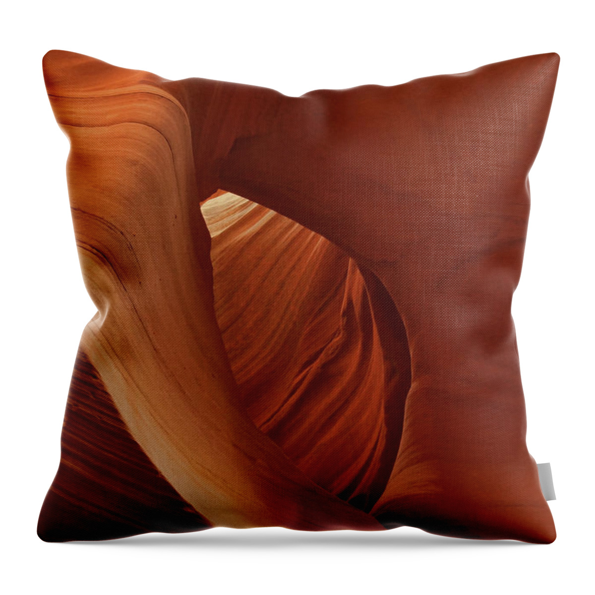 Antelope Canyon Throw Pillow featuring the photograph A Natural Abstract by Theo O'Connor