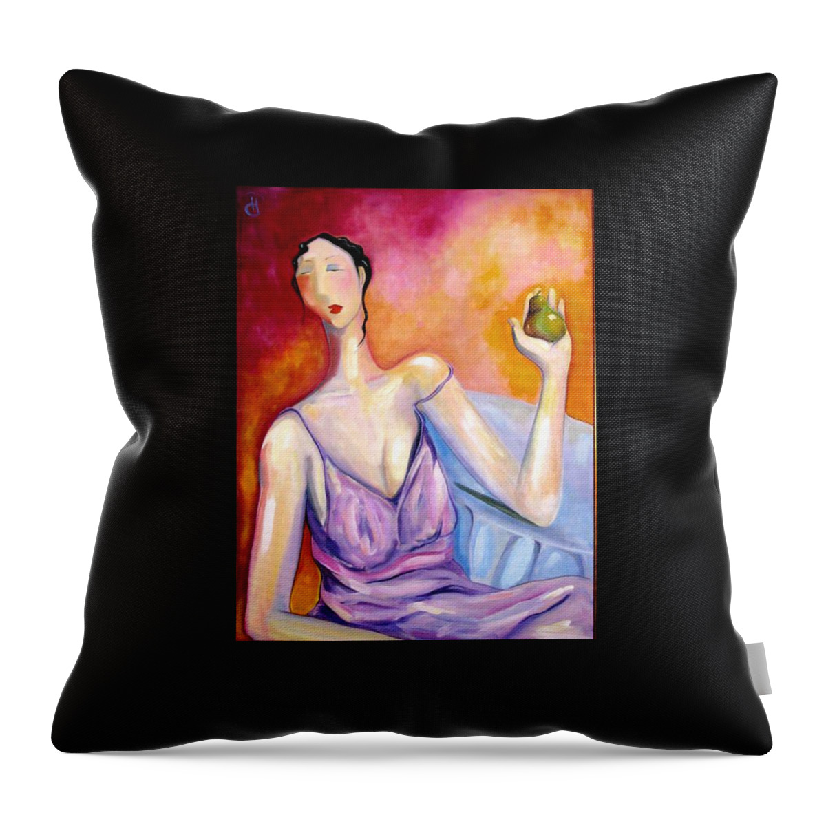 Figure Throw Pillow featuring the painting A new pair by Heather Roddy