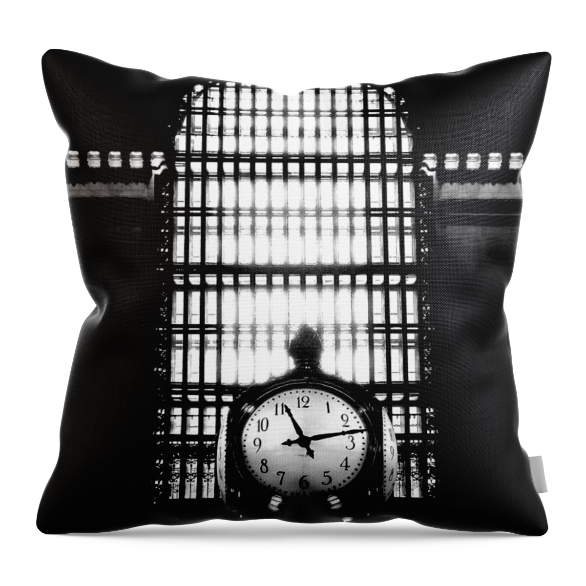 Grand Central Throw Pillow featuring the photograph A New York Minute at Grand Central by James Aiken