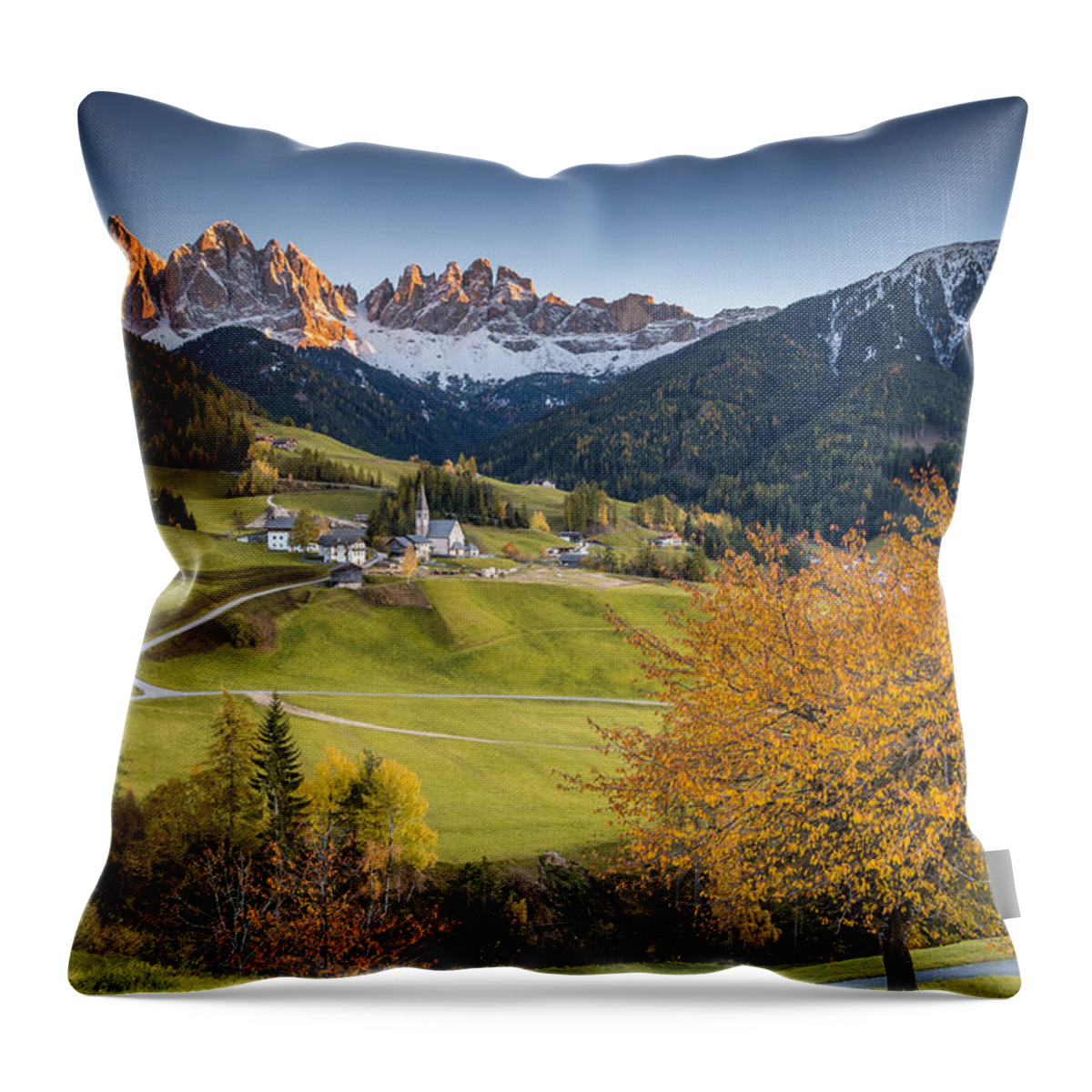 Alp Throw Pillow featuring the photograph A night in dolomites by Stefano Termanini