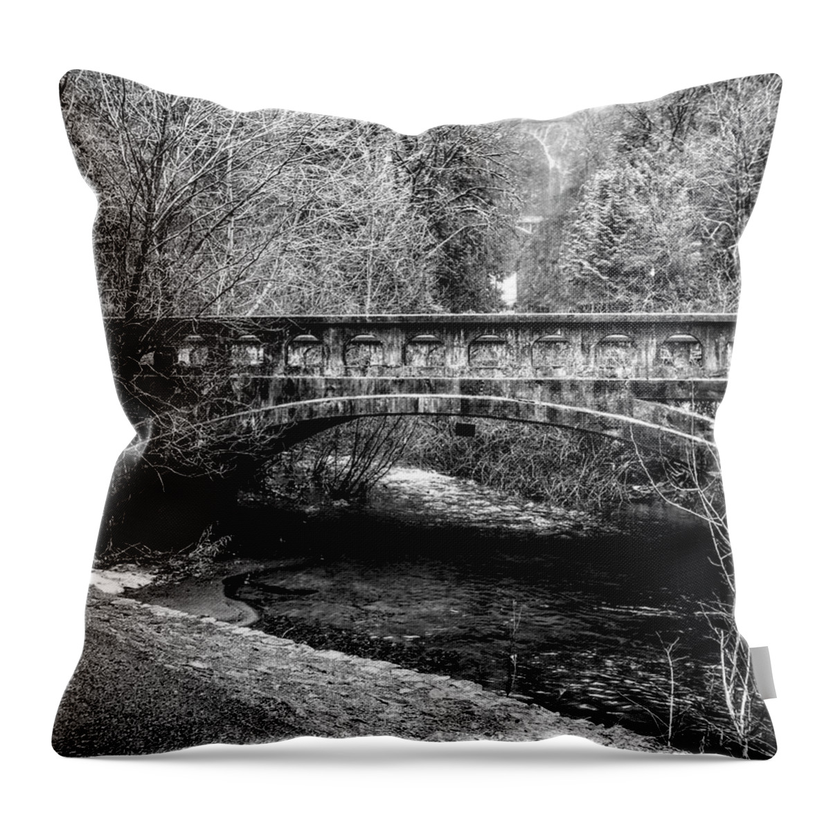 Rebecca Dru Throw Pillow featuring the photograph A Peaceful Moment at Columbia Gorge by Rebecca Dru