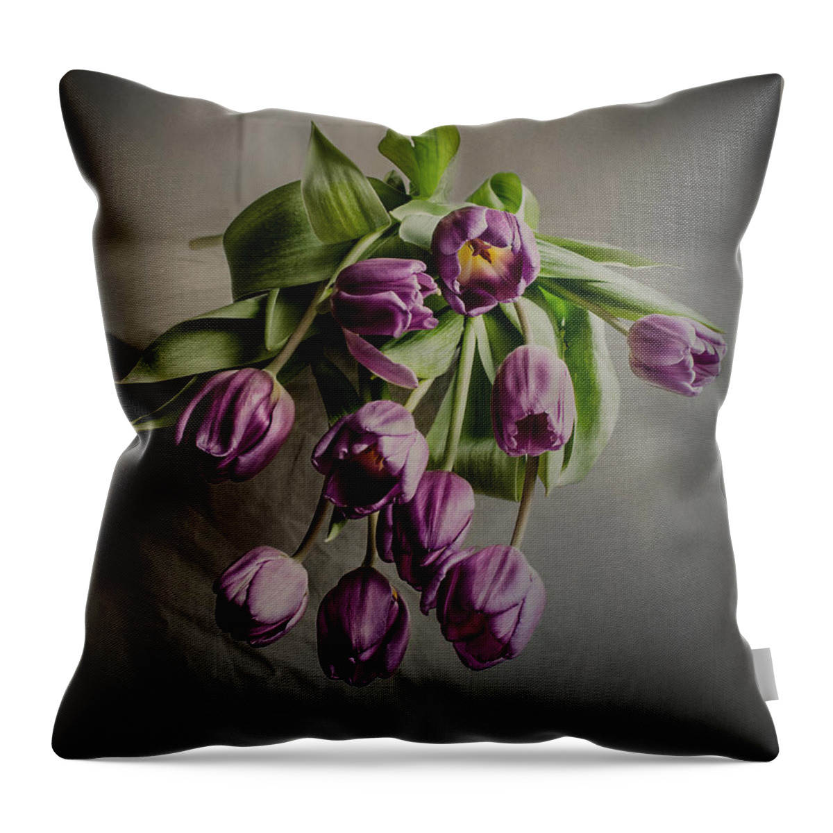 Still Throw Pillow featuring the photograph A Penchant for Tulips by Maggie Terlecki