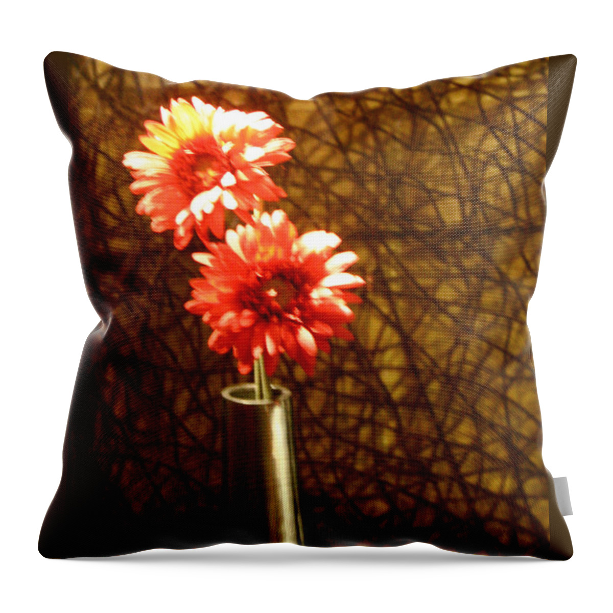 Flowers Throw Pillow featuring the digital art A Perfect Vase by Joseph Coulombe