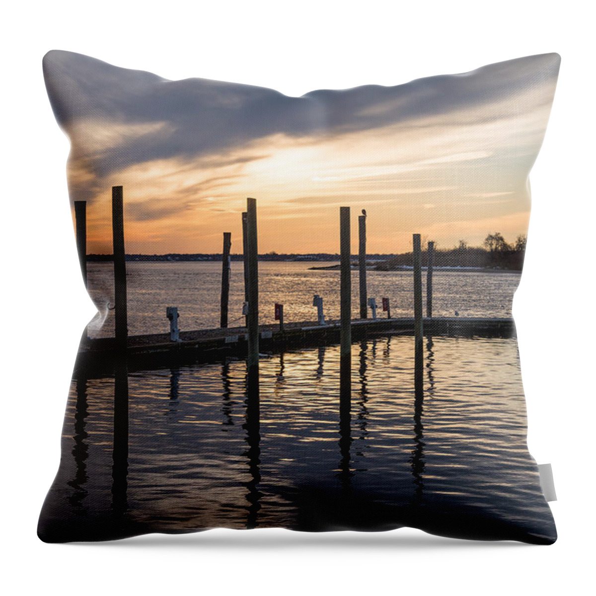 Sea Bright Throw Pillow featuring the photograph A Place on the River by Kristopher Schoenleber