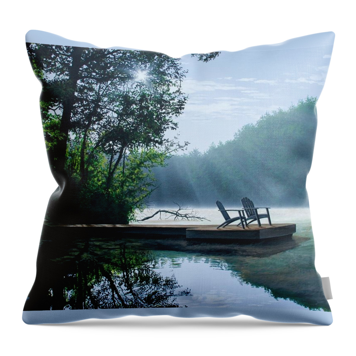 Landscape Throw Pillow featuring the painting A Place to Ponder by Anthony Padgett