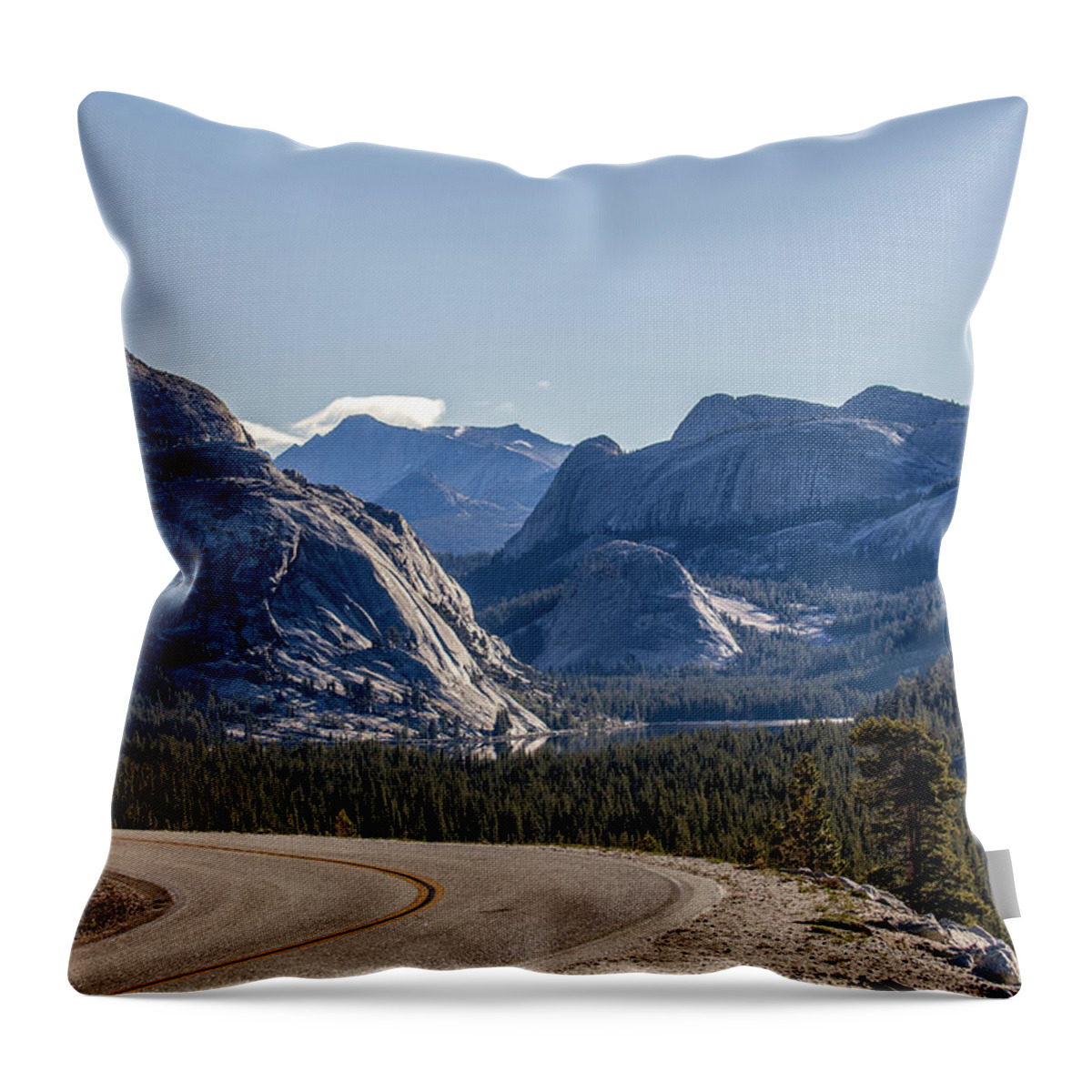 Yosemite Throw Pillow featuring the photograph A Road To Follow by Everet Regal