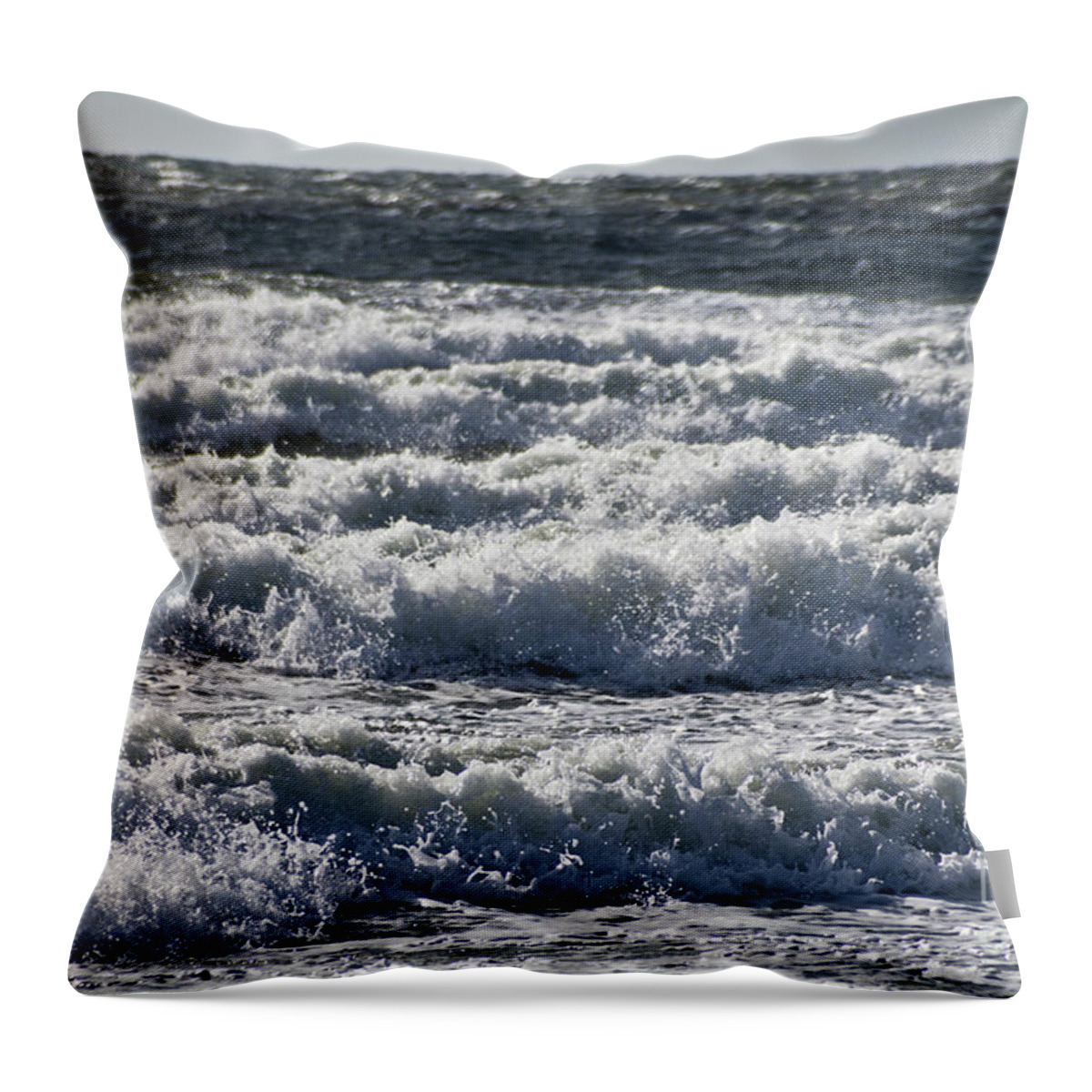 Ocean Throw Pillow featuring the digital art A Roil Mess by Scott Evers