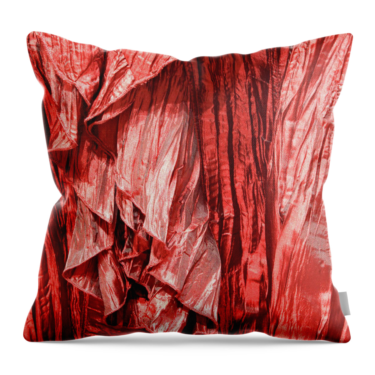 Ruffled Throw Pillow featuring the photograph A Ruffled Blouse by Cora Wandel