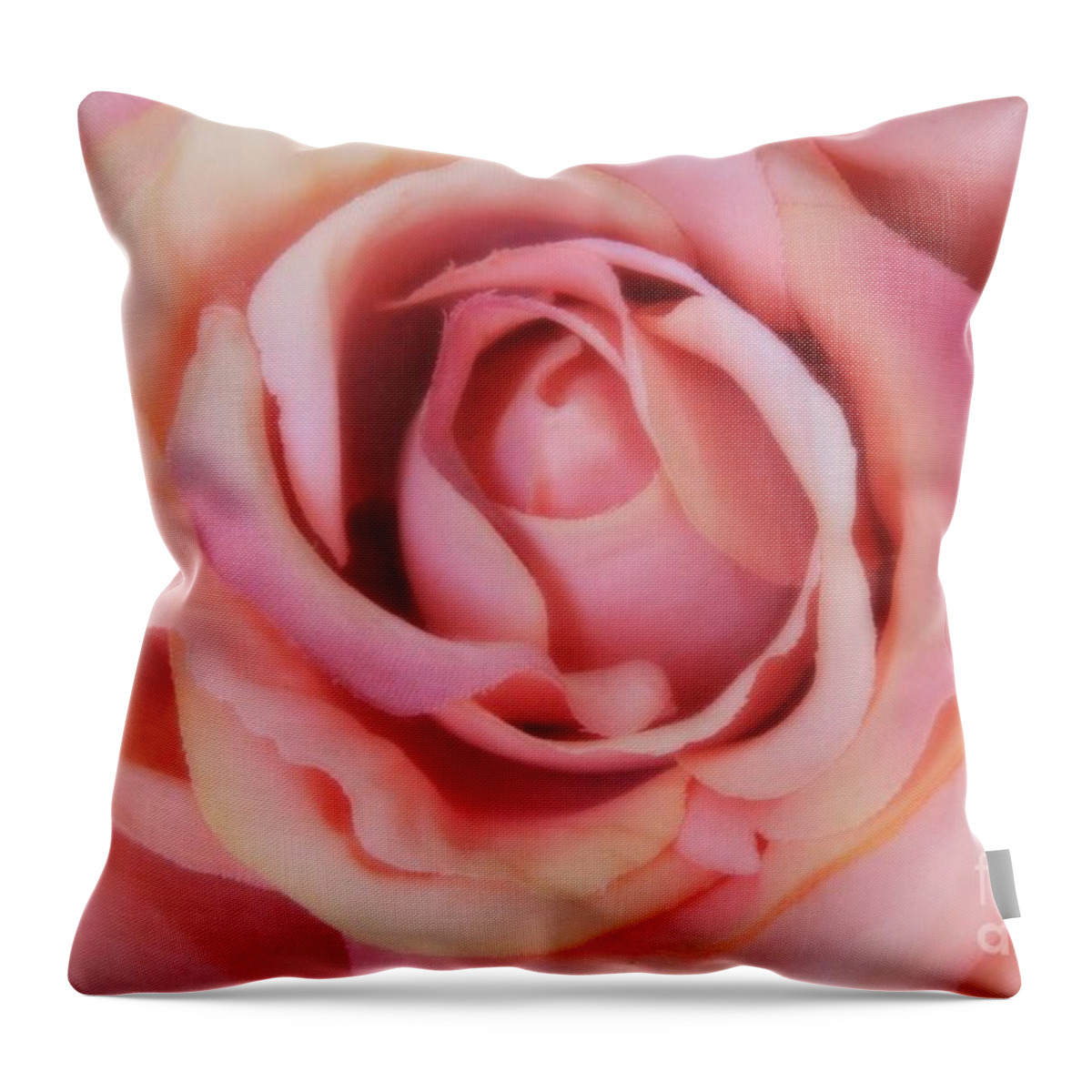 Beauty Throw Pillow featuring the photograph A silk rose by any other name by Jennifer E Doll