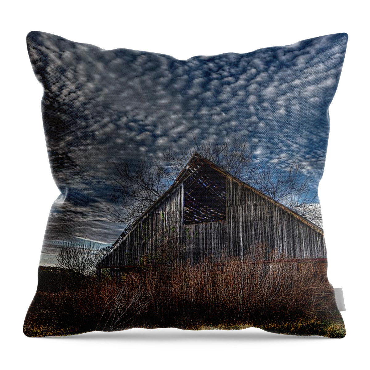 Clouds Throw Pillow featuring the photograph A Soap-suds Sky by Karen McKenzie McAdoo