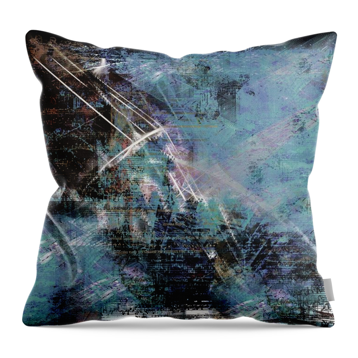 Abstract Throw Pillow featuring the digital art A Song Of Spring by Art Di