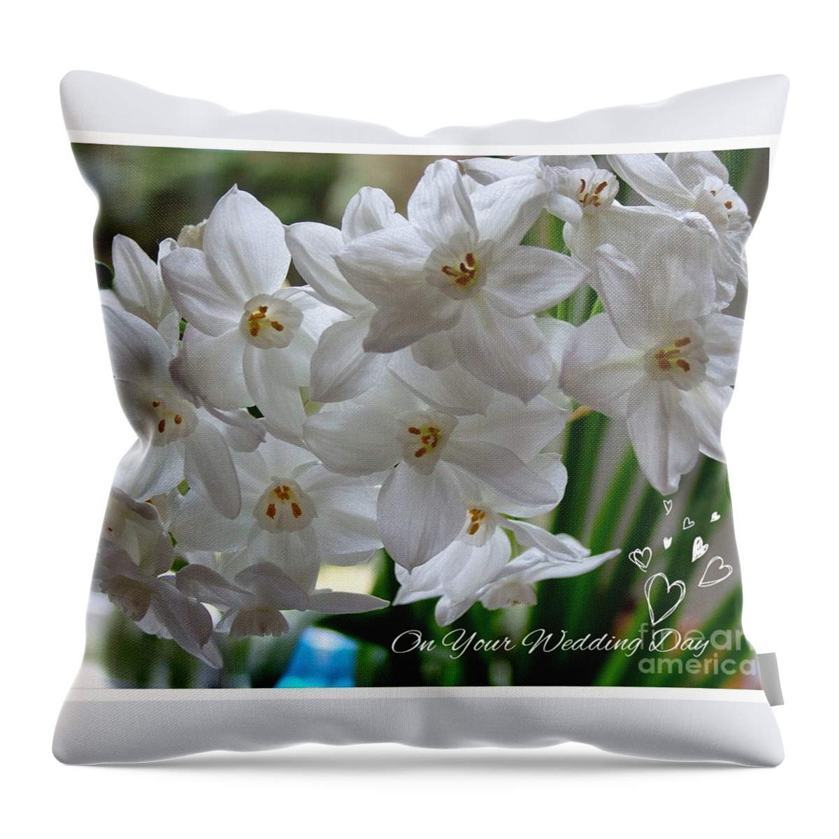 Spring Wedding Throw Pillow featuring the photograph A Spring Wedding by Joan-Violet Stretch