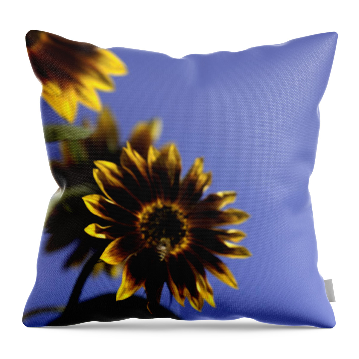 Sunflower Throw Pillow featuring the photograph A summer's day by Lora Lee Chapman