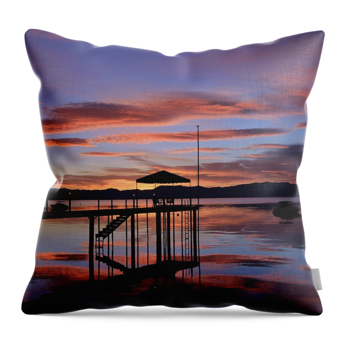 Landscape Throw Pillow featuring the photograph A Sunrise To Wake The Dead by Sean Sarsfield