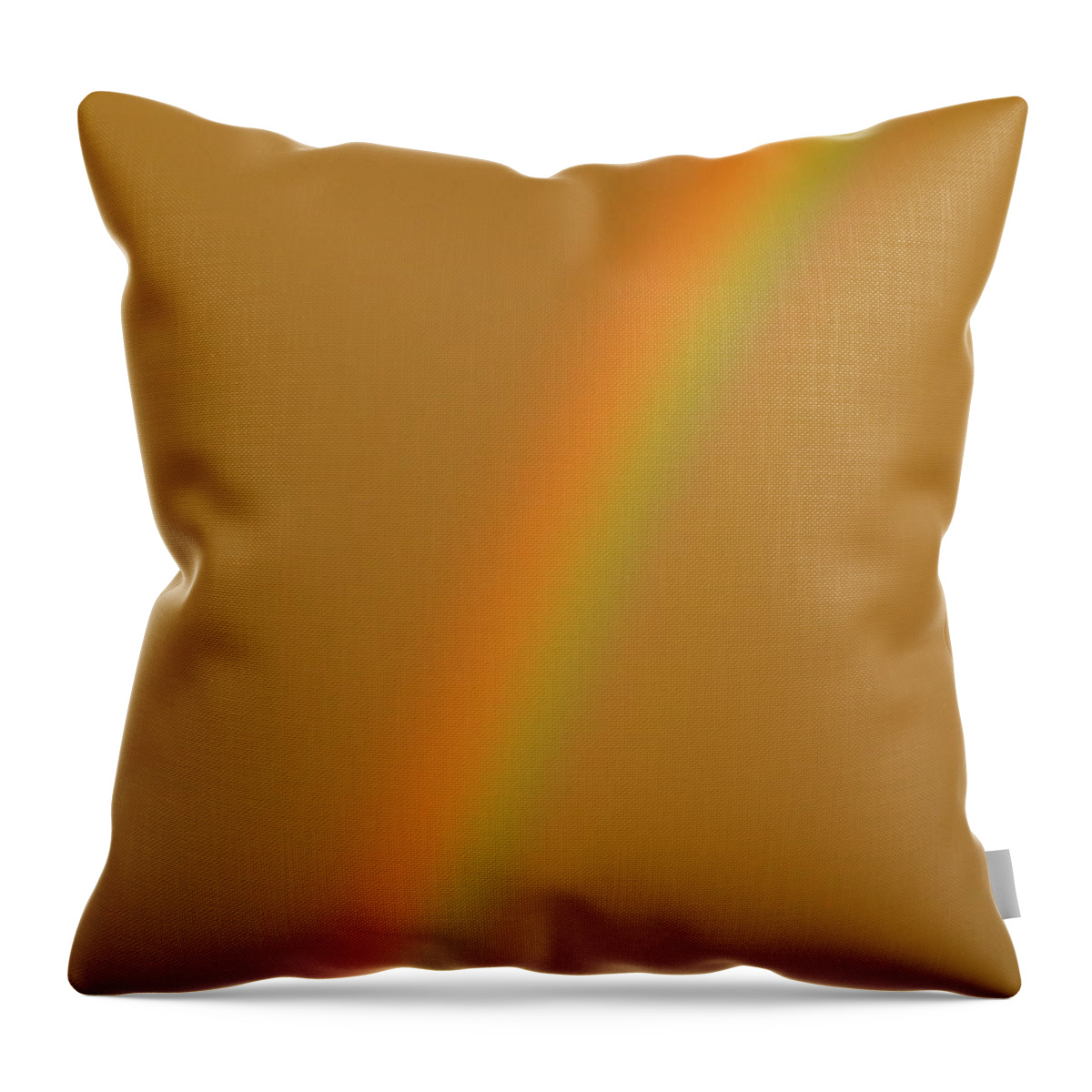 Rainbow Throw Pillow featuring the photograph A Sunset Rainbow by Diana Hatcher