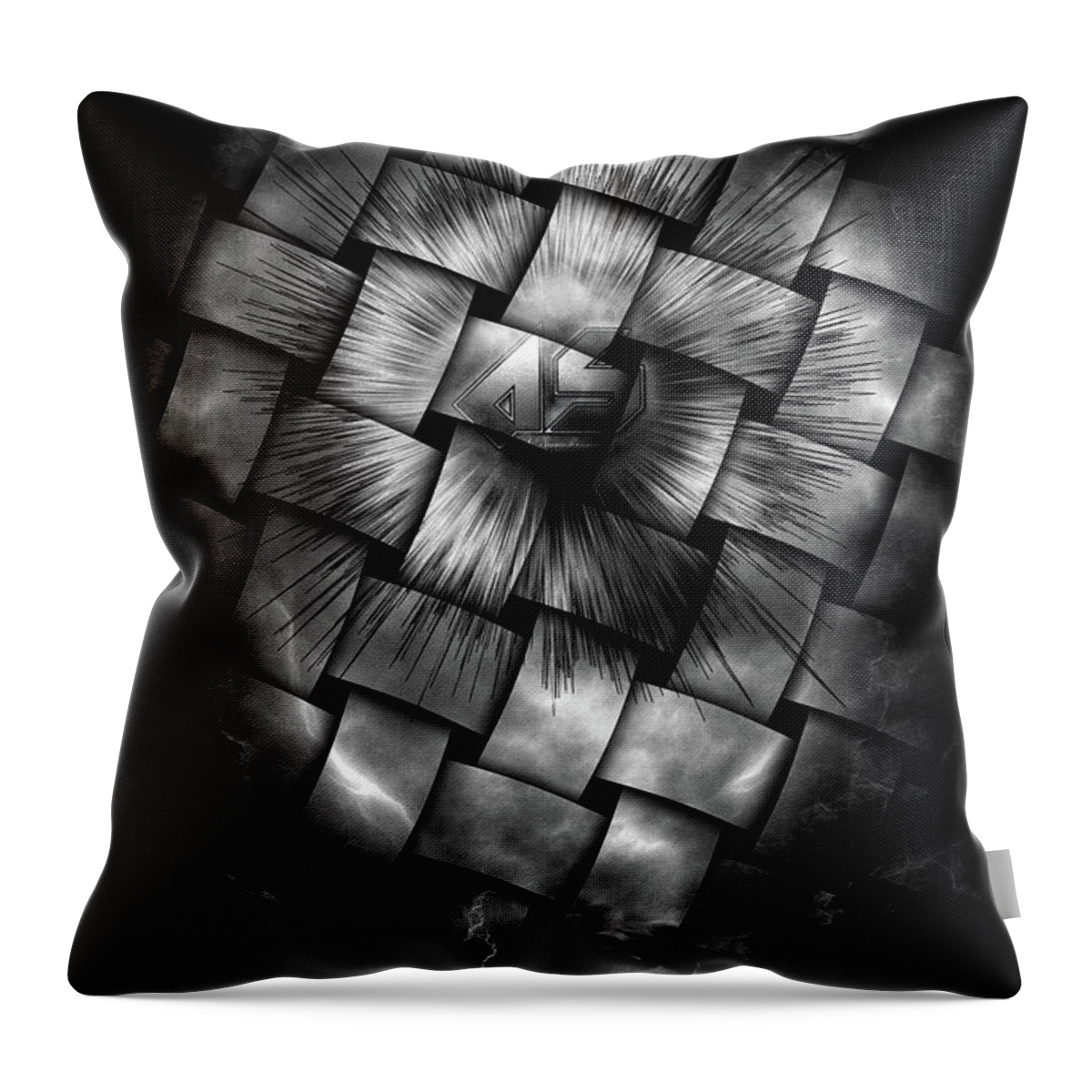 A-synchronous Throw Pillow featuring the digital art A-Synchronous Ethereal Clouds Weave by Rolando Burbon