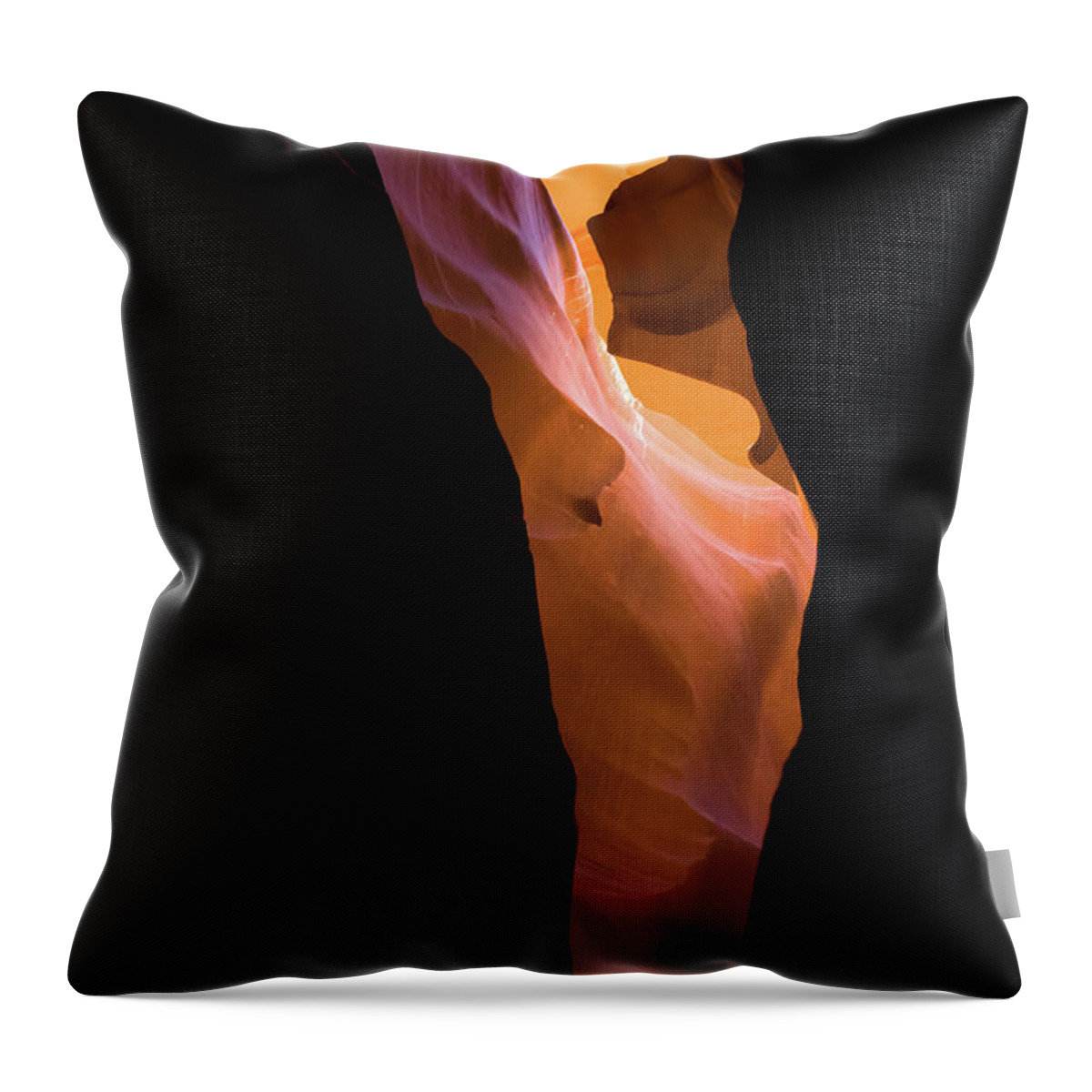 Light Throw Pillow featuring the photograph A Tear in the Walls of Antelope Canyon by Gregory Ballos