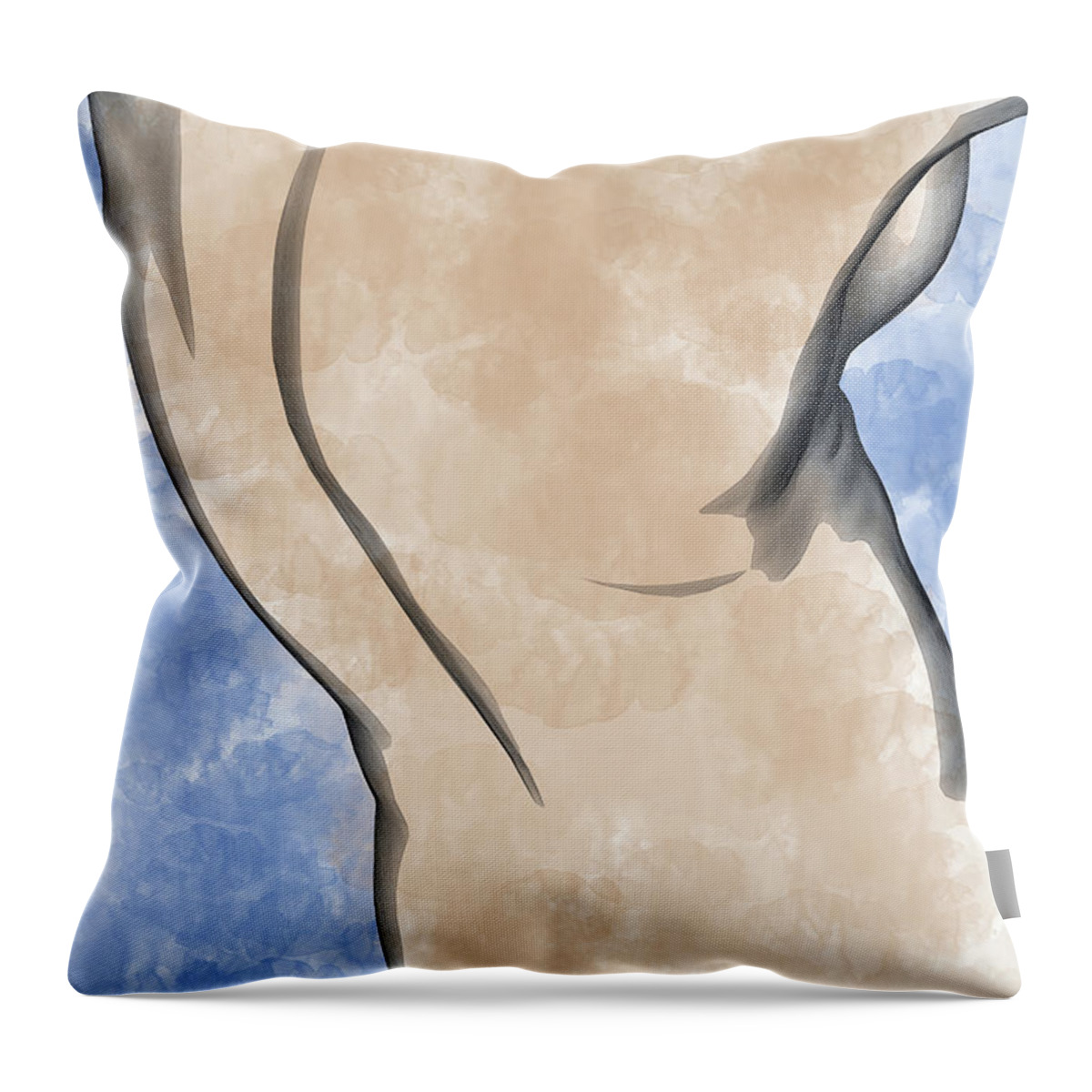Man Throw Pillow featuring the digital art A Torso by Peter J Sucy