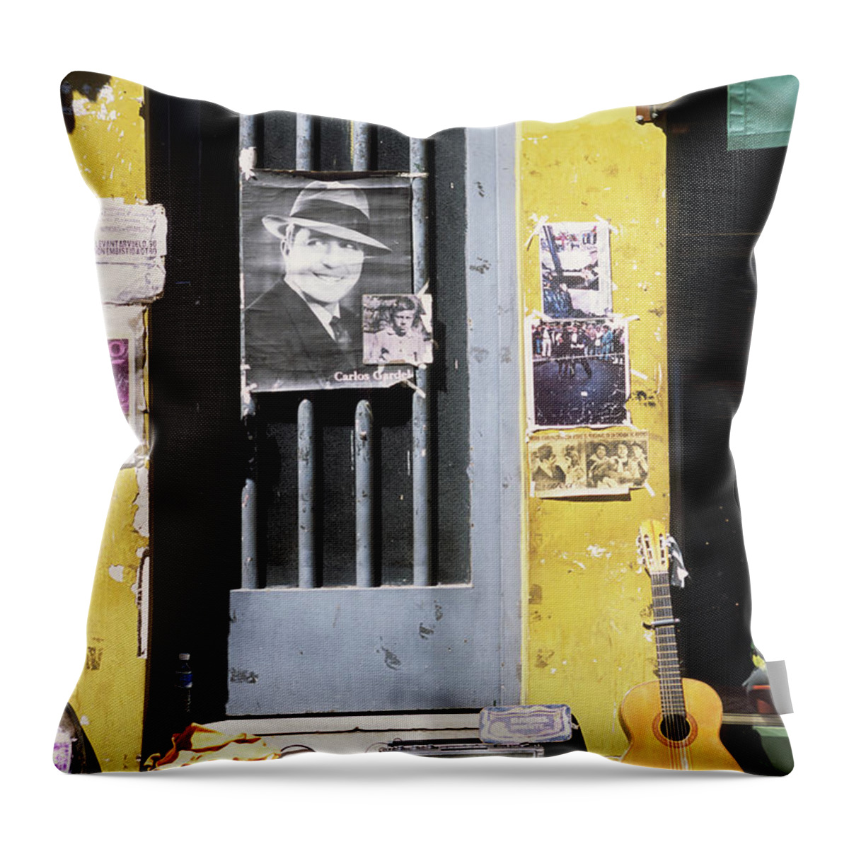 Argentina Throw Pillow featuring the photograph A Tribute to Carlos Gardel by James Brunker