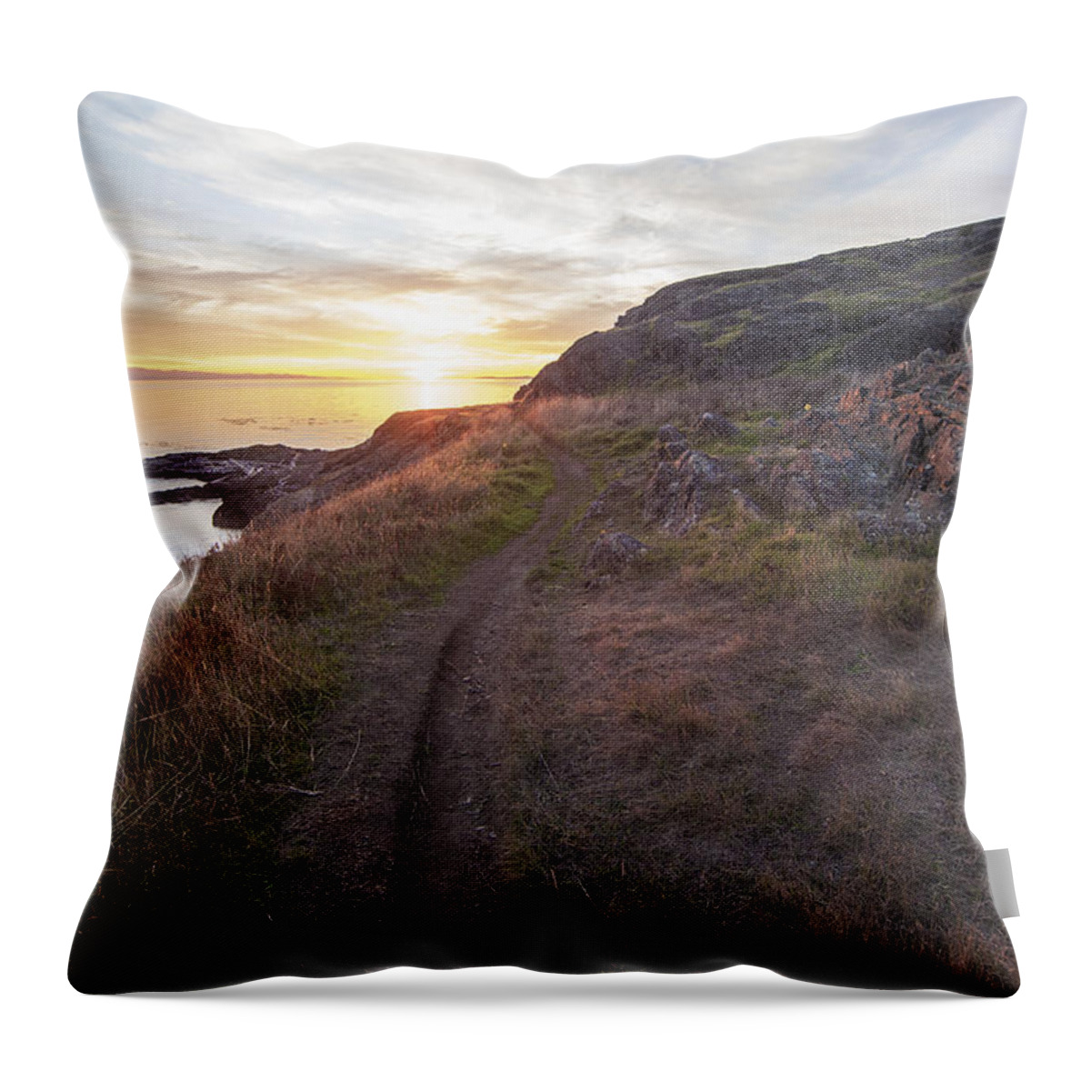 Sunset Throw Pillow featuring the photograph A Walk To Iceberg Point by Matt McDonald
