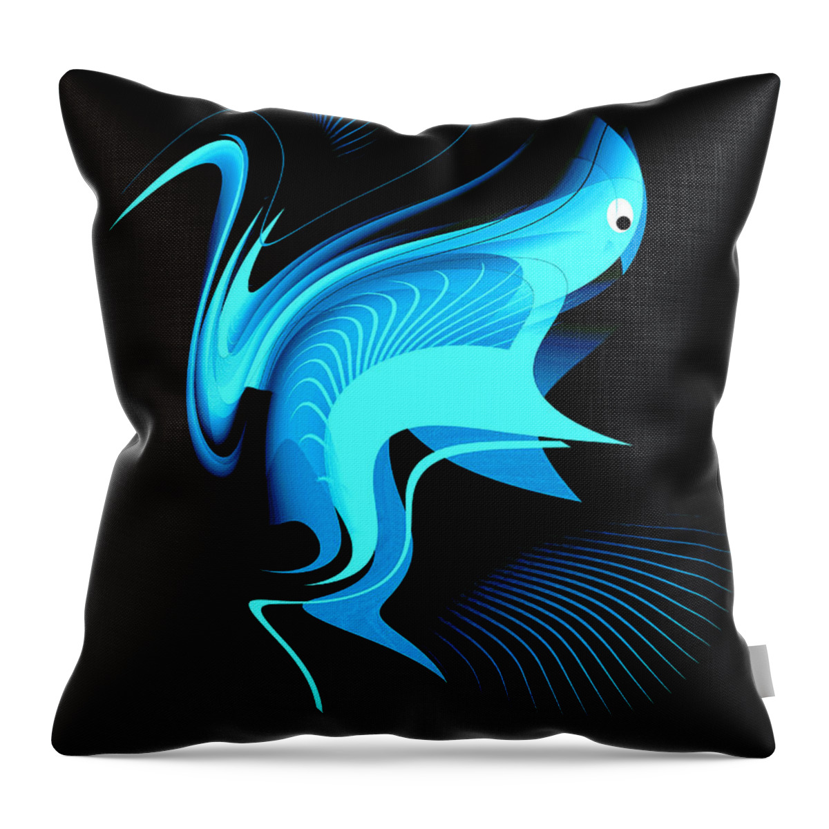 Abstract Throw Pillow featuring the digital art A Whossit by Iris Gelbart