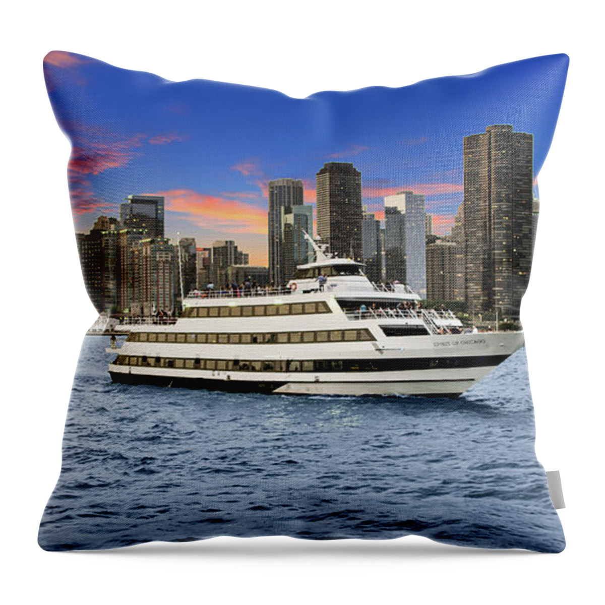Chicago Throw Pillow featuring the photograph A006_c021_09086m by Lori Strock
