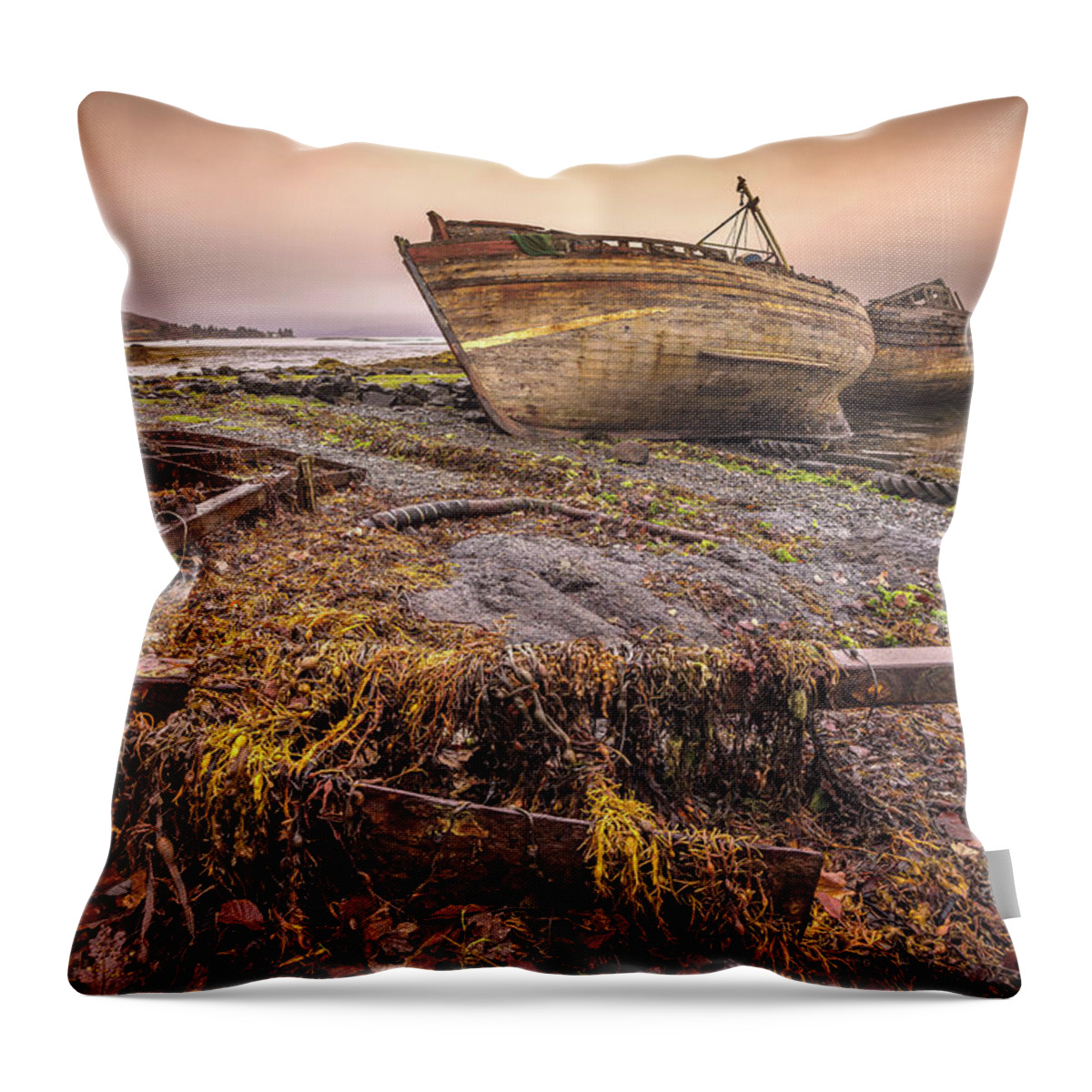 Scotland Throw Pillow featuring the photograph Abandoned I by Peter OReilly