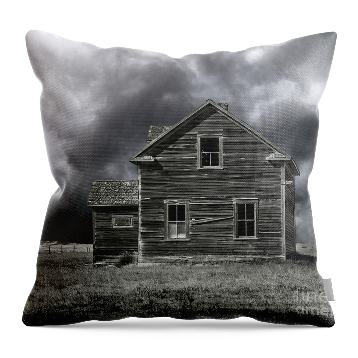  Dark Throw Pillow featuring the digital art Abandoned by Jim Hatch