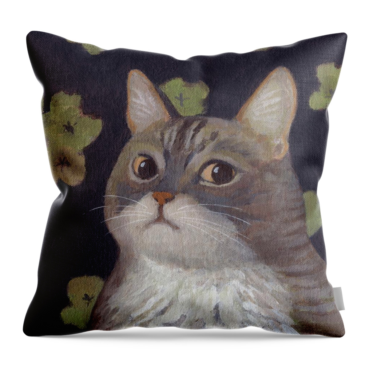 Abby Throw Pillow featuring the painting Abby by Kazumi Whitemoon