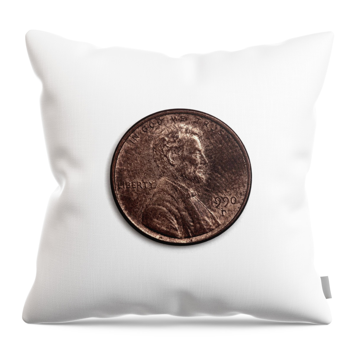 Abraham Lincoln Penny Cent Coin Throw Pillow featuring the photograph Abe by Ian Sanders