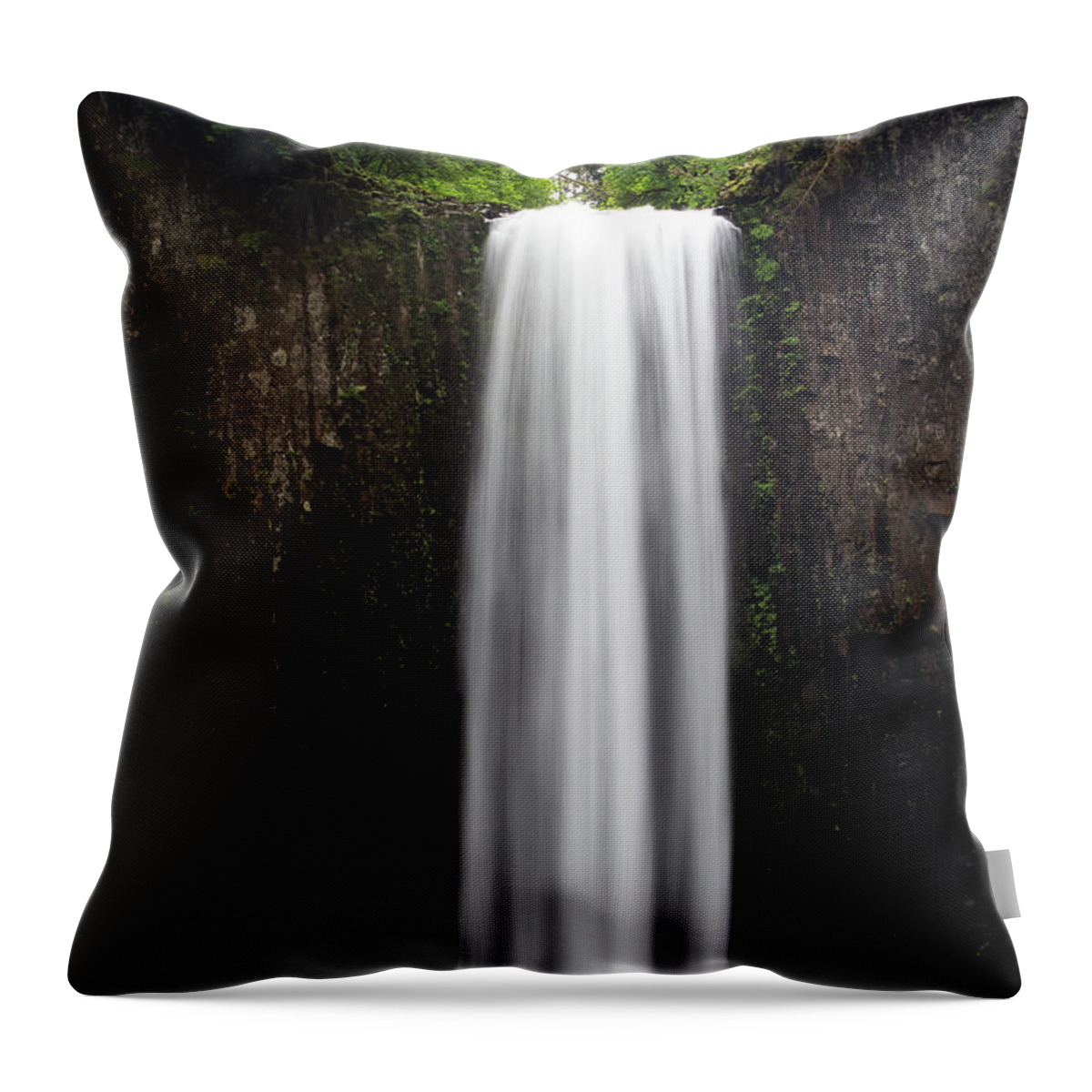 Abiqua Falls Throw Pillow featuring the photograph Abiqua Falls by Patricia Babbitt