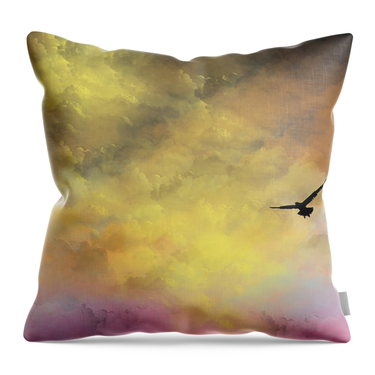 Bird Throw Pillow featuring the digital art Abode by Trilby Cole
