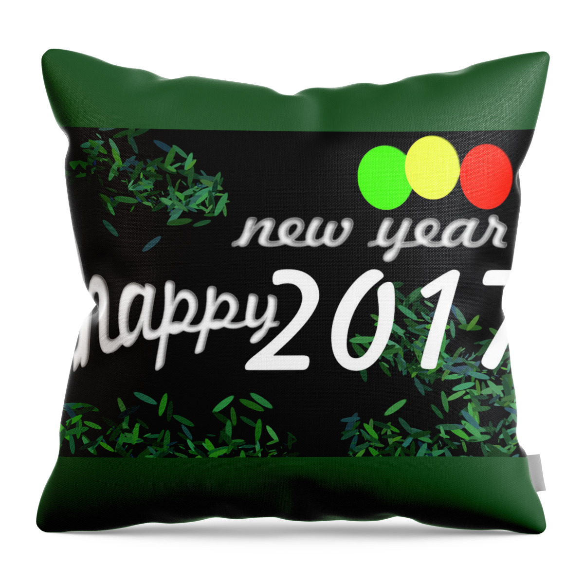 2017 Throw Pillow featuring the digital art About New Year by Dani Awaludin