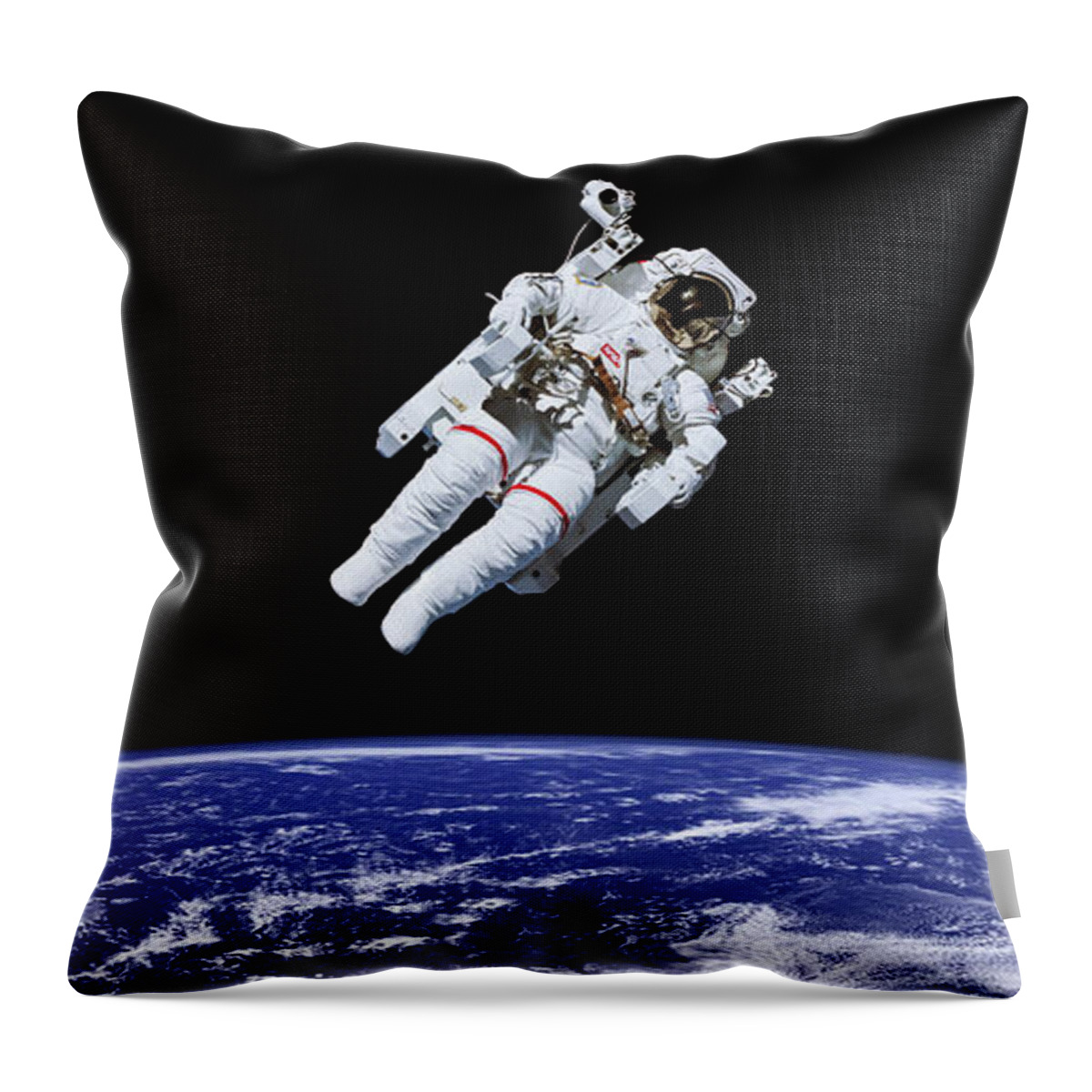Astronaut Throw Pillow featuring the photograph Above earth by Best of NASA