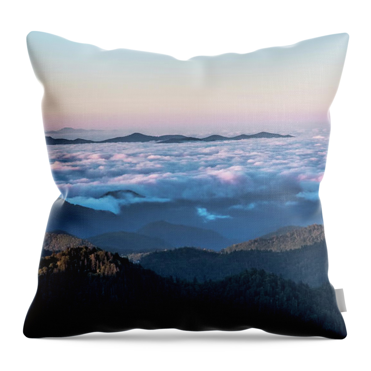 Above The Clouds At Myrtle Point Throw Pillow featuring the photograph Above the Clouds at Myrtle Point by Jemmy Archer